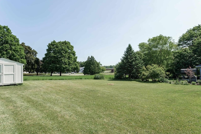 1335 Terapin Trl, Janesville, WI 53545 - view of grassy yard with a storage unit