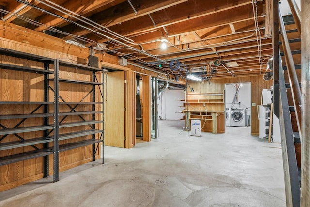 1602 Golden Oak Ln, Madison, WI 53711 - unfinished below grade area featuring separate washer and dryer
