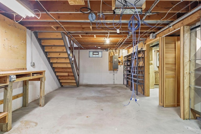 1602 Golden Oak Ln, Madison, WI 53711 - below grade area with electric panel and stairs
