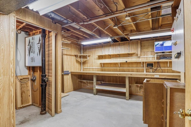 1602 Golden Oak Ln, Madison, WI 53711 - unfinished below grade area featuring wood walls