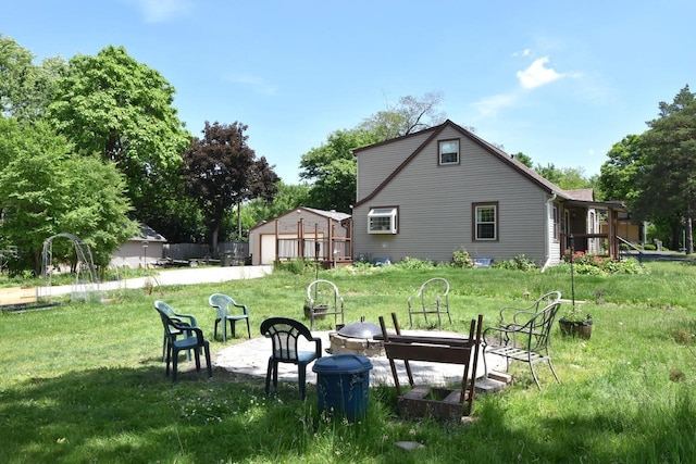10526 W Congress St, Wauwatosa, WI 53225 - view of green lawn with a fire pit