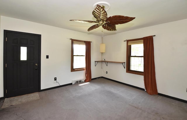 10526 W Congress St, Wauwatosa, WI 53225 - entrance foyer featuring carpet and ceiling fan