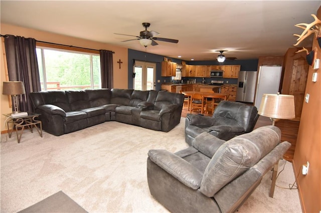 6782 55th St, Chippewa Falls, WI 54729 - living room with carpet flooring and ceiling fan