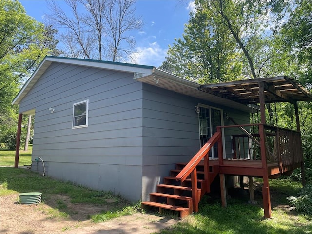 6782 55th St, Chippewa Falls, WI 54729 - back of property featuring a deck