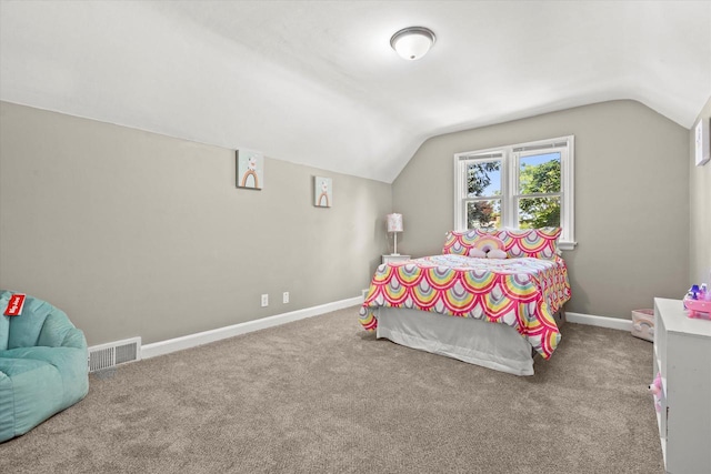 4455 N 58th St, Milwaukee, WI 53218 - carpeted bedroom featuring vaulted ceiling and baseboards
