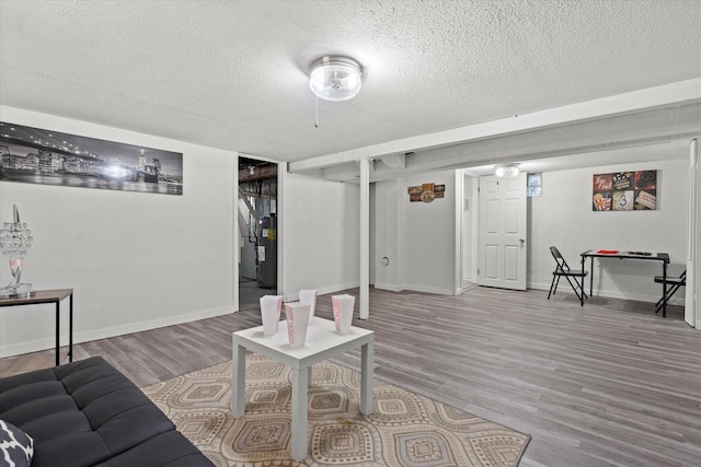 4455 N 58th St, Milwaukee, WI 53218 - living room featuring wood finished floors and a textured ceiling