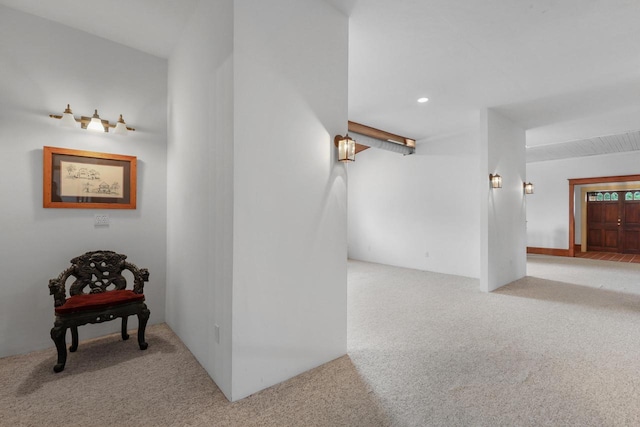 210 N 2nd St, Palmyra, WI 53156 - corridor featuring carpet flooring and recessed lighting