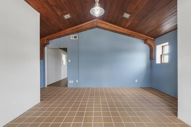 210 N 2nd St, Palmyra, WI 53156 - empty room featuring wood ceiling and vaulted ceiling
