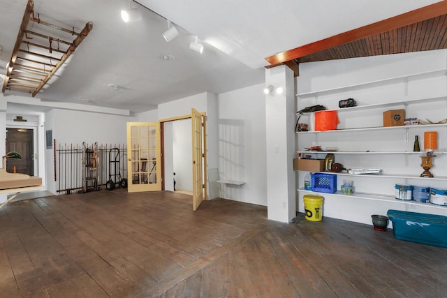 210 N 2nd St, Palmyra, WI 53156 - unfurnished living room with hardwood / wood-style floors and french doors