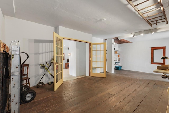 210 N 2nd St, Palmyra, WI 53156 - basement with french doors and wood-type flooring