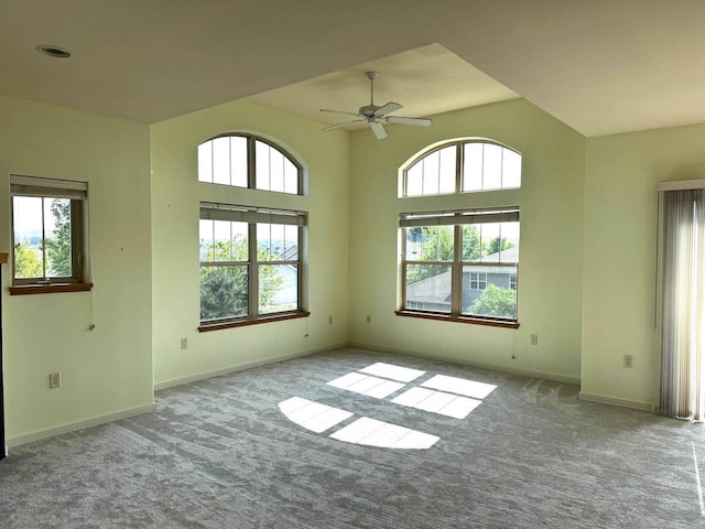 5196 Sassafras Dr Unit 313, Fitchburg, WI 53711 - carpeted empty room with plenty of natural light and a ceiling fan