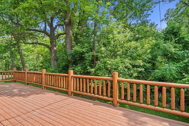 5633 Contour Rd, Waterford, WI 53185 - view of wooden deck
