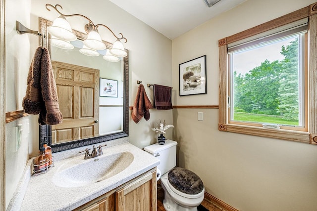 14240 Radiant Ct, Brookfield, WI 53005 - half bathroom with vanity and toilet