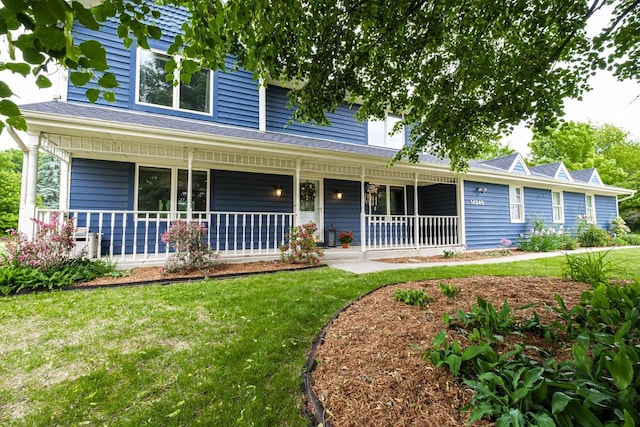 14240 Radiant Ct, Brookfield, WI 53005 - view of front of house featuring covered porch and a front yard