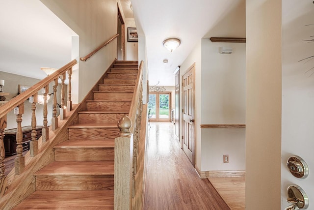 14240 Radiant Ct, Brookfield, WI 53005 - stairs with wood finished floors