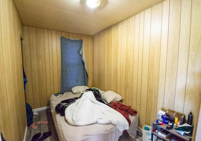 2110 54th St, Kenosha, WI 53140 - bedroom with wooden walls