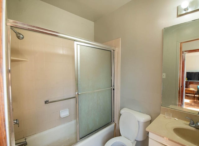2110 54th St, Kenosha, WI 53140 - full bath with vanity and bath / shower combo with glass door