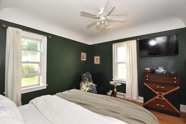1032 Russet St, Racine, WI 53405 - bedroom featuring wood finished floors and ceiling fan