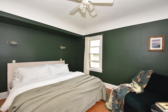 1032 Russet St, Racine, WI 53405 - bedroom with wood finished floors and ceiling fan