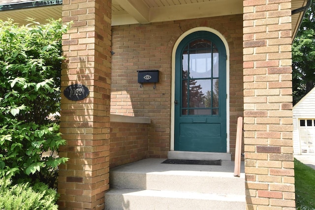 1032 Russet St, Racine, WI 53405 - property entrance featuring brick siding