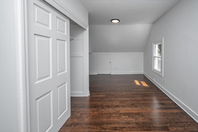 1120 N 124th St, Wauwatosa, WI 53226 - bonus room with lofted ceiling and dark wood-style flooring