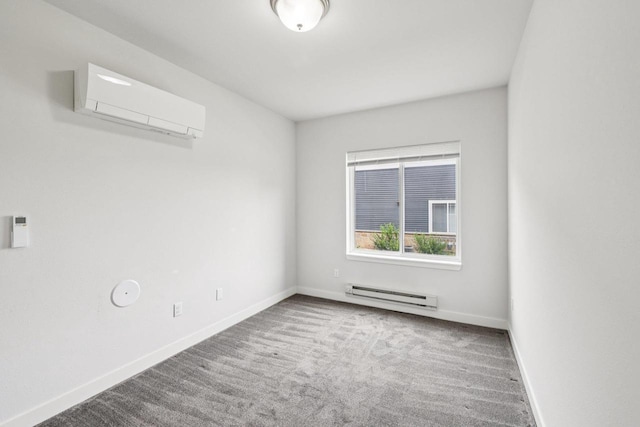 1601 N Windsor Ave Unit 106, Cottage Grove, WI 53527 - carpeted empty room featuring a baseboard heating unit and an AC wall unit