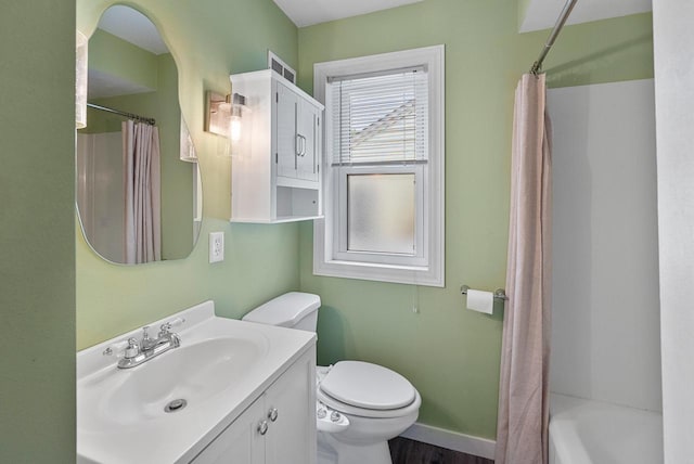 1961 S 94th St, West Allis, WI 53227 - bathroom featuring vanity and shower / bath combination with curtain