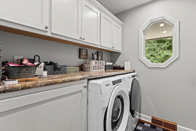 N80W32229 Northbrook Ct, Hartland, WI 53029 - washroom with washer and dryer and cabinet space