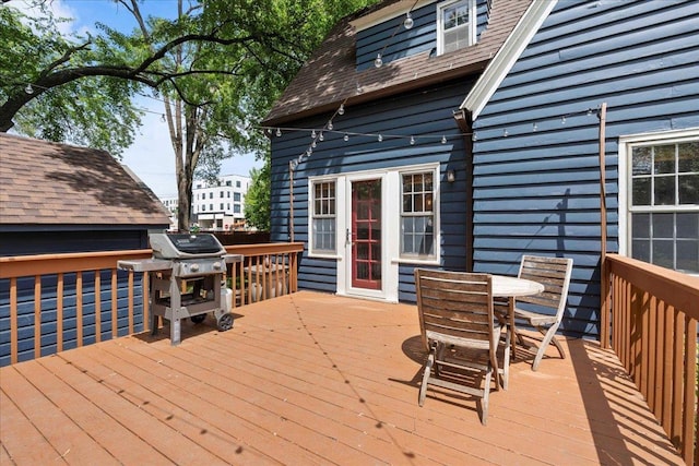 4705 Gordon Ave, Monona, WI 53716 - wooden deck featuring outdoor dining area and area for grilling