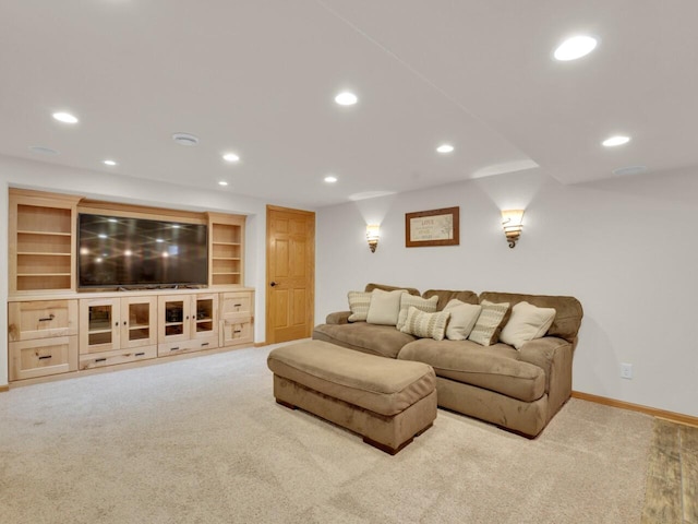 26317 Dukleth Dr, Waterford, WI 53185 - carpeted living area featuring recessed lighting