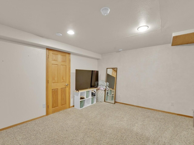 26317 Dukleth Dr, Waterford, WI 53185 - finished basement featuring carpet and recessed lighting