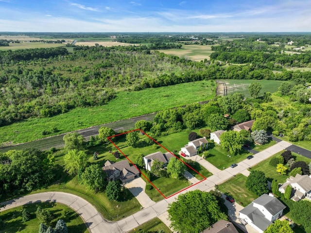 26317 Dukleth Dr, Waterford, WI 53185 - aerial view of residential area featuring property parcel outlined