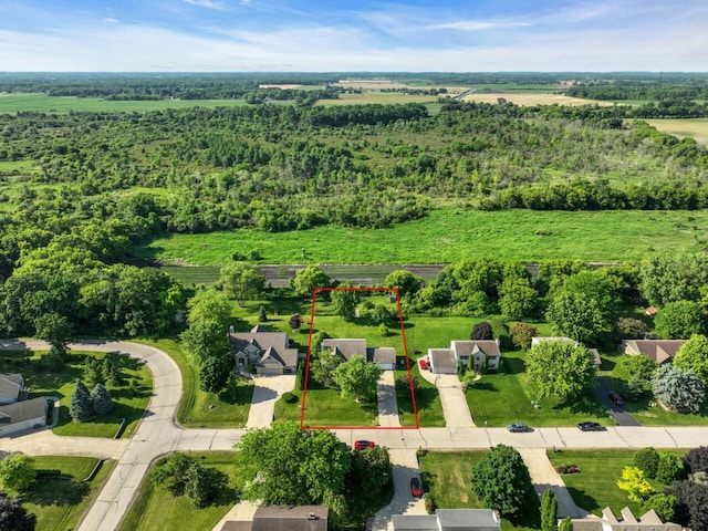 26317 Dukleth Dr, Waterford, WI 53185 - aerial overview of property's location with property boundaries highlighted