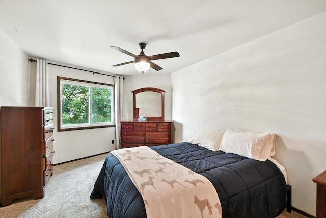 W169N11470 Biscayne Dr Unit 7, Germantown, WI 53022 - bedroom featuring light colored carpet and a ceiling fan