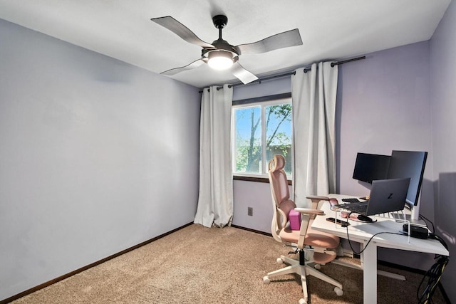 W169N11470 Biscayne Dr Unit 7, Germantown, WI 53022 - office area with light colored carpet and ceiling fan