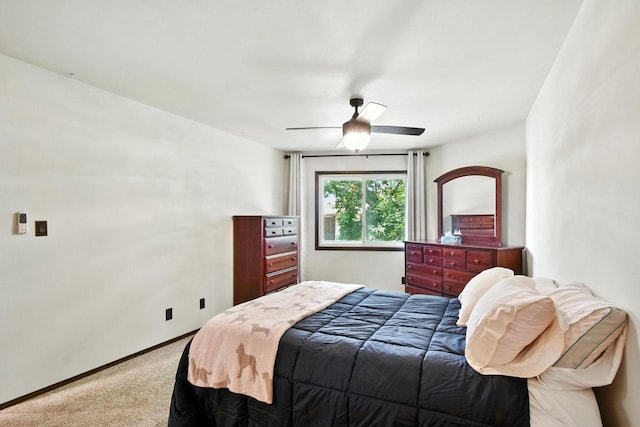 W169N11470 Biscayne Dr Unit 7, Germantown, WI 53022 - bedroom with light colored carpet and ceiling fan
