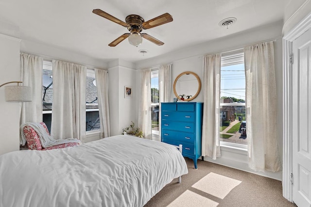 4904 25th Ave, Kenosha, WI 53140 - bedroom with carpet and a ceiling fan