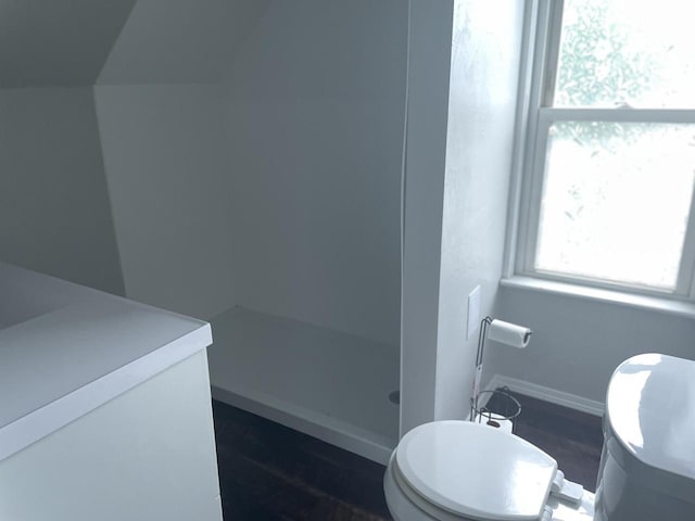 840 Lincoln Blvd, Manitowoc, WI 54220 - full bathroom with vanity, a shower, and wood finished floors