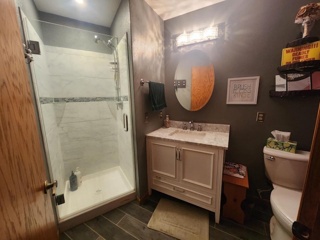 221 S Schmidt Ave, Marshfield, WI 54449 - full bath featuring a stall shower, vanity, and tile patterned floors