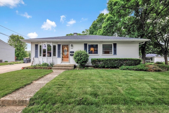1981 Jan Ave, Waukesha, WI 53188 - single story home with a front lawn and a chimney