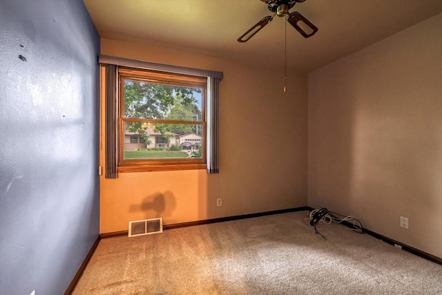1981 Jan Ave, Waukesha, WI 53188 - spare room featuring carpet flooring and ceiling fan