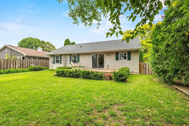 1001 W Taylor St, Appleton, WI 54914 - rear view of property with a fenced backyard