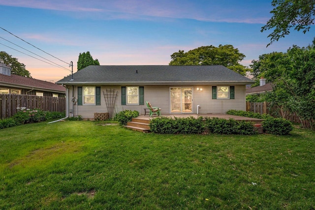 1001 W Taylor St, Appleton, WI 54914 - ranch-style home featuring a wooden deck