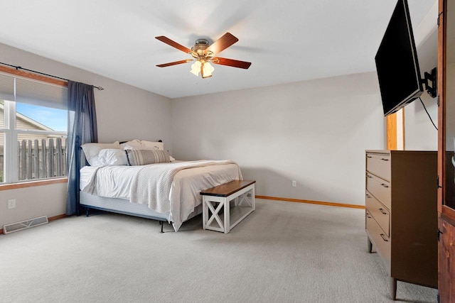 2847 Virgo Rd, Green Bay, WI 54311 - bedroom with light carpet and a ceiling fan