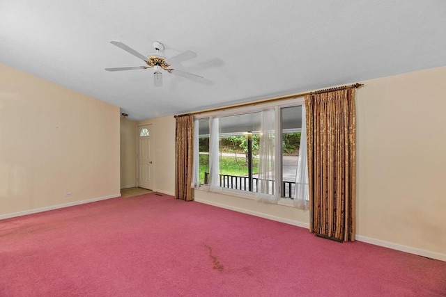 9315 N Shore Dr, Harshaw, WI 54529 - spare room featuring ceiling fan and carpet