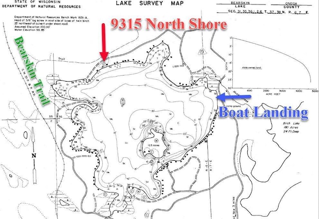 9315 N Shore Dr, Harshaw, WI 54529 - parcel map