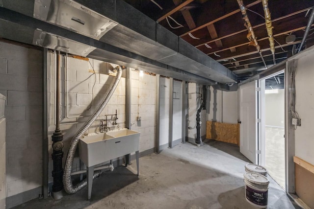 6101 W Edgerton Ave, Greendale, WI 53129 - unfinished basement with a sink