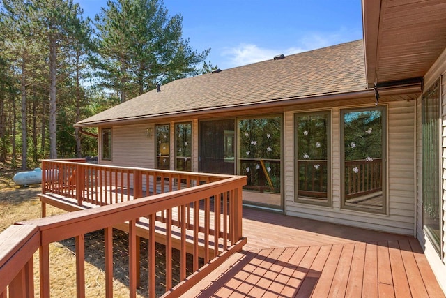 W11686 Buttercup Ave, Hancock, WI 54943 - view of wooden deck