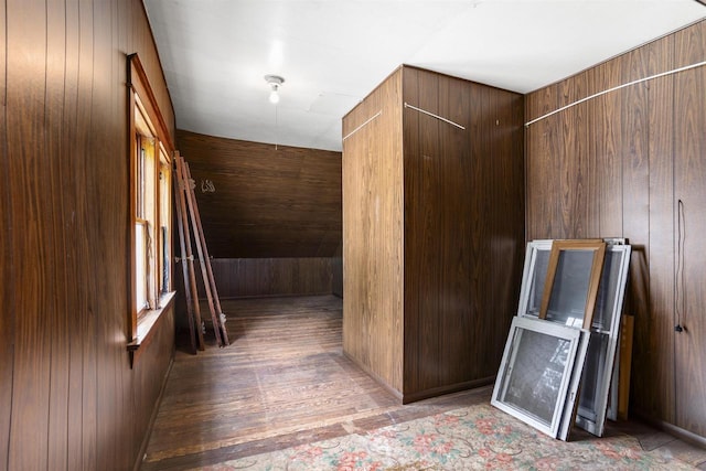 209 N Rankin St, Appleton, WI 54911 - interior space featuring wood walls and wood finished floors