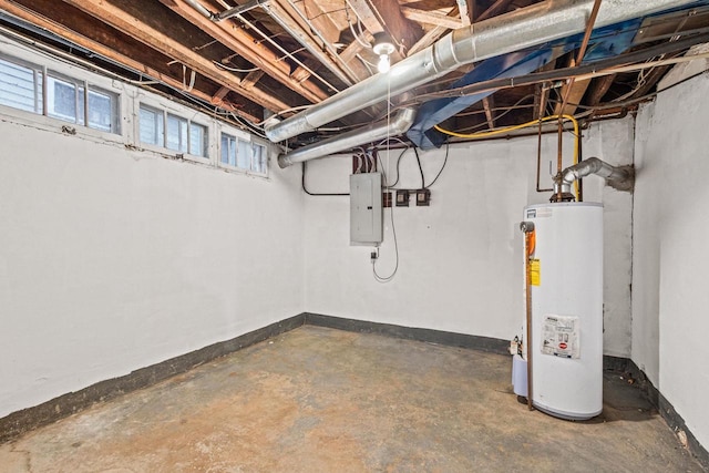 928 Emilie St, Green Bay, WI 54301 - below grade area featuring water heater and electric panel
